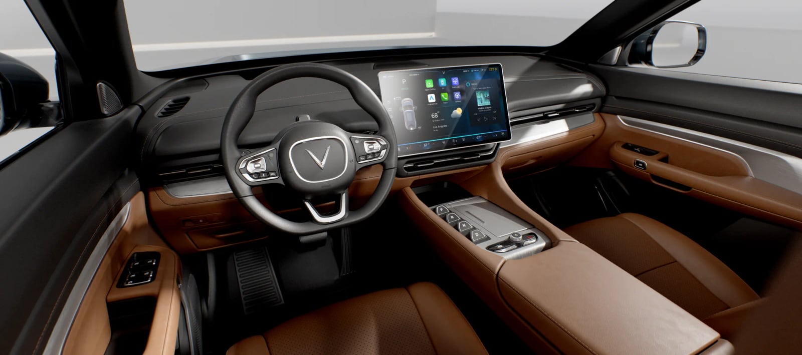 VinFast VF 9 cockpit with the 15.6-inch central screen